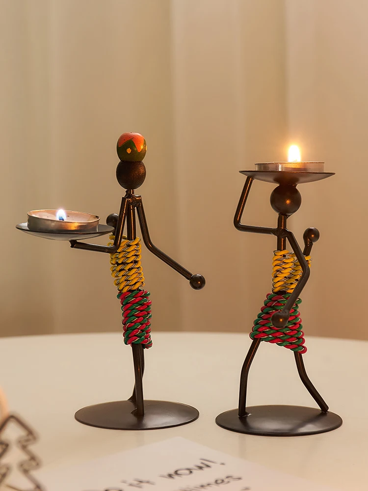 Creative Wrought Iron Figure Candlestick Fun Romantic Candlelight Dinner Holiday Party Table Small Ornaments
Creative Wrought Iron Figure Candlestick Fun Romantic Candlelight Dinner Holiday Party Table Small Ornaments
