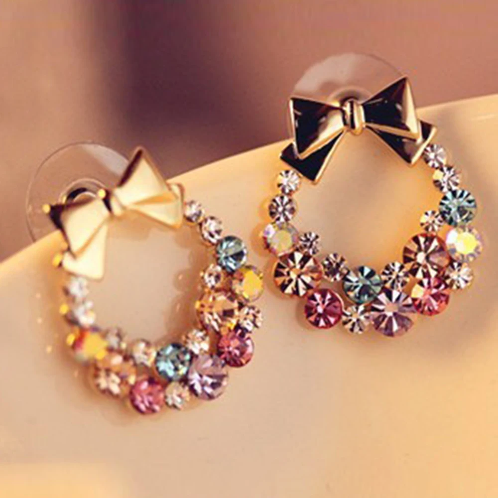 2017 New Fashion Women Lady Colorful Crystal Rinestone Ear Stud Earrings Bowknot Earring Elegant Jewelry
2017 New Fashion Women Lady Colorful Crystal Rinestone Ear Stud Earrings Bowknot Earring Elegant Jewelry