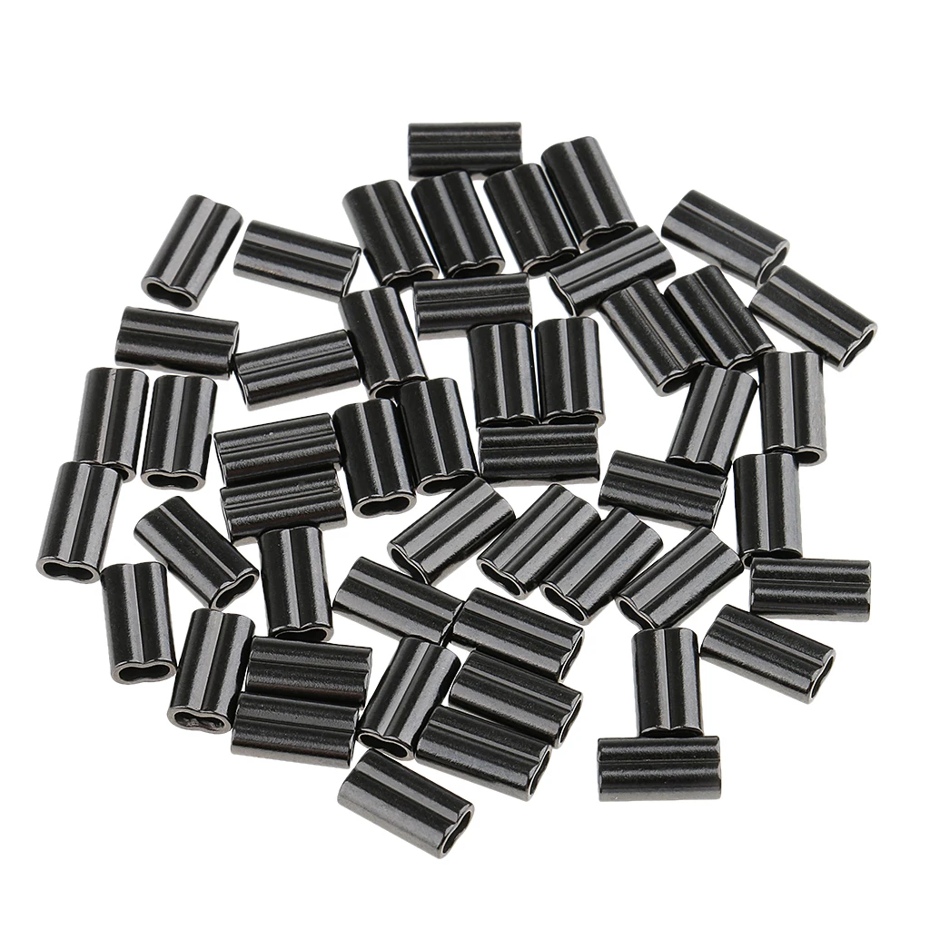 50pcs Double Barrel Crimp Sleeves Copper Fishing Line Leader Trace Rigging Tackle Wire Rope Clips Tube Connector
50pcs Double Barrel Crimp Sleeves Copper Fishing Line Leader Trace Rigging Tackle Wire Rope Clips Tube Connector