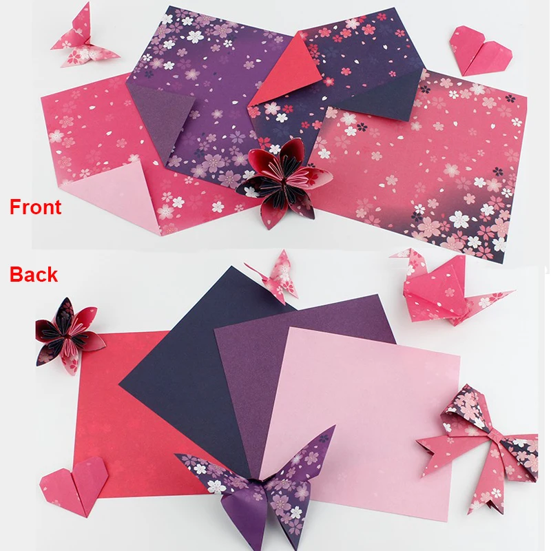 60PCS Square Origami Paper Double Sides Cherry Blossom Folding Colorful Sakura Papers Kids Handmade DIY Scrapbooking Craft Decor 
60PCS Square Origami Paper Double Sides Cherry Blossom Folding Colorful Sakura Papers Kids Handmade DIY Scrapbooking Craft Decor