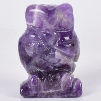 Amethyst Figurine Owl Miniature Handmade Natural Carved Stone Mini Animal Statue Healing Mineral Gemstone Home Decoration 2 inch
Amethyst Figurine Owl Miniature Handmade Natural Carved Stone Mini Animal Statue Healing Mineral Gemstone Home Decoration 2 inch