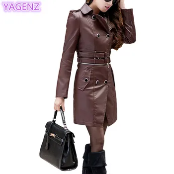 YAGENZ Ladies leather Jackets Autumn Coats Women Coat Fashion suit collar leather Long Coat Locomotive skin Can be split coat 84
YAGENZ Ladies leather Jackets Autumn Coats Women Coat Fashion suit collar leather Long Coat Locomotive skin Can be split coat 84