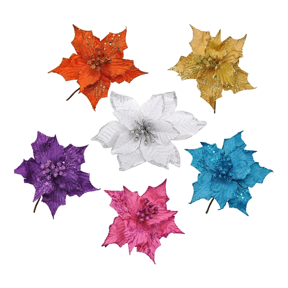 Silver Glitter Shiny Artificial Silk Flower Bouquet for Wedding Decoration Scrapbook DIY handcarft Xmas Trees Ornaments
Silver Glitter Shiny Artificial Silk Flower Bouquet for Wedding Decoration Scrapbook DIY handcarft Xmas Trees Ornaments