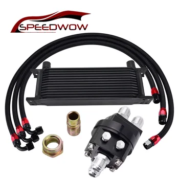 SPEEDWOW 13ROW 10AN Transmission Oil Cooler Kit+Oil Sandwich Plate Adapter+1M/1.2M/1.4M Stainless Steel Swivel Hose Line
SPEEDWOW 13ROW 10AN Transmission Oil Cooler Kit+Oil Sandwich Plate Adapter+1M/1.2M/1.4M Stainless Steel Swivel Hose Line
