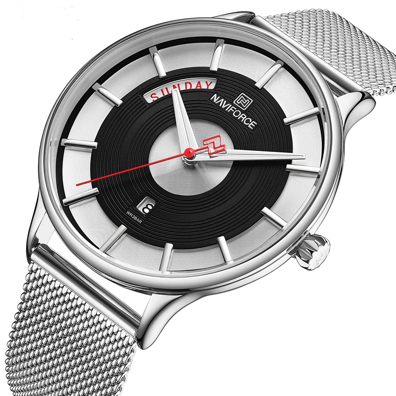 New NAVIFORCE Mens Watch Sport Watches Mesh Steel Date Waterproof Military Quartz wristwatch Simple Clock Relogio Masculino 3007
New NAVIFORCE Mens Watch Sport Watches Mesh Steel Date Waterproof Military Quartz wristwatch Simple Clock Relogio Masculino 3007