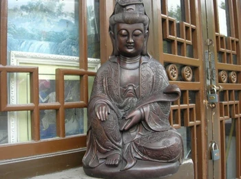 Tibetan Pure Copper Bronze Hold RuYi Kwan-Yin GuanYin Bodhisattva Buddha Statue
Tibetan Pure Copper Bronze Hold RuYi Kwan-Yin GuanYin Bodhisattva Buddha Statue