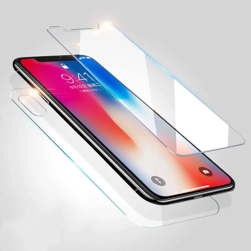 DSstyles 2 Pcs Front + Back Tempered Glass Screen Protector Ultra Clear HD Anti-Scratch for iPhone X
DSstyles 2 Pcs Front + Back Tempered Glass Screen Protector Ultra Clear HD Anti-Scratch for iPhone X