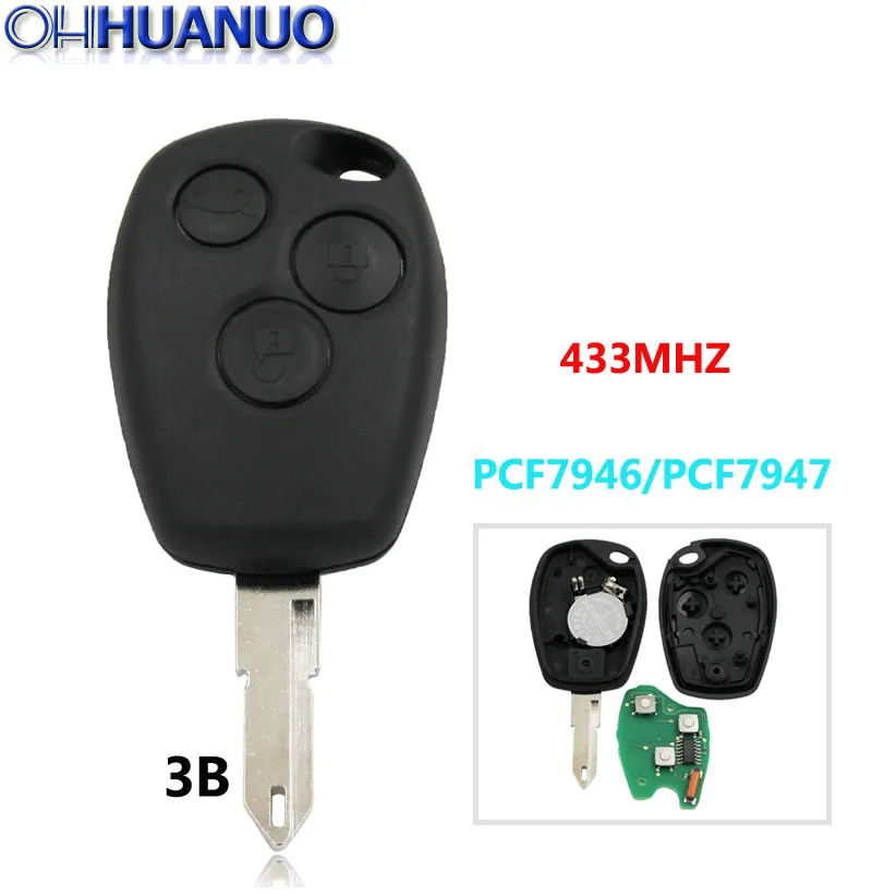 3 Buttons Smart Remote Key 433MHz With PCF7946/PCF7947 chip For Renault Trafic Vivaro Primastar Movano Uncut Blade
3 Buttons Smart Remote Key 433MHz With PCF7946/PCF7947 chip For Renault Trafic Vivaro Primastar Movano Uncut Blade