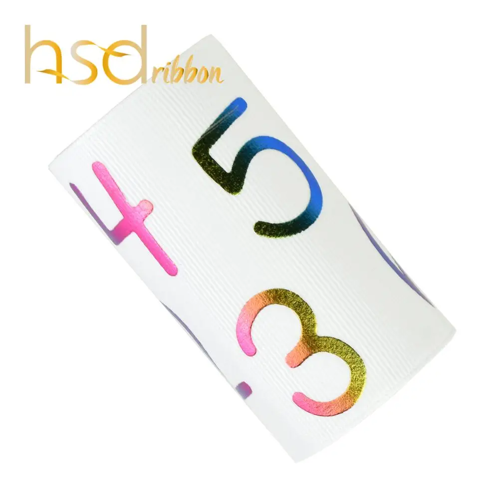 HSDRibbon 75MM 3 inch HSD-designer custom number Rainbow Foil Printed on Grosgrain Ribbon
HSDRibbon 75MM 3 inch HSD-designer custom number Rainbow Foil Printed on Grosgrain Ribbon