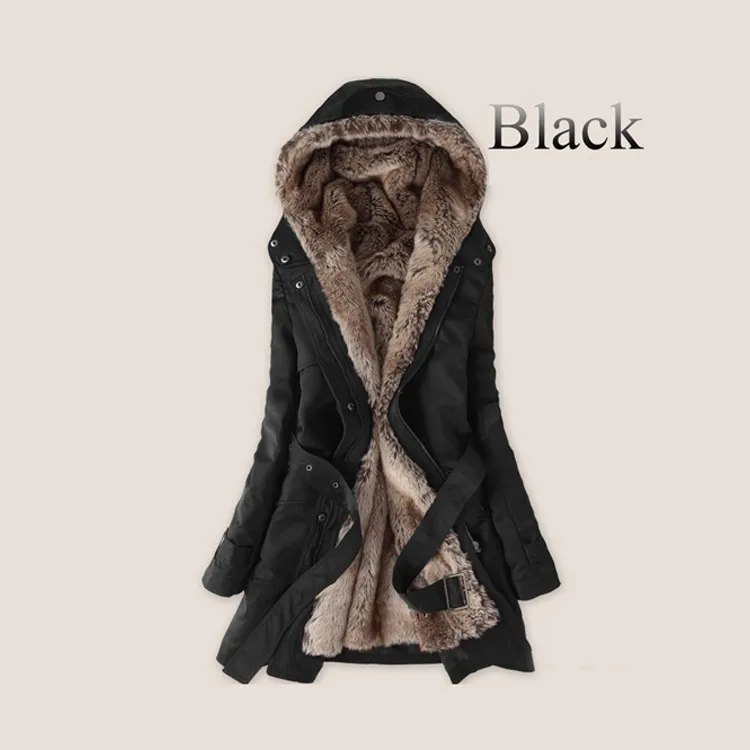 Thick Faux fur lining women's fur Hoodies winter warm long fur inside coat jacket cotton clothes thermal parkas
Thick Faux fur lining women's fur Hoodies winter warm long fur inside coat jacket cotton clothes thermal parkas