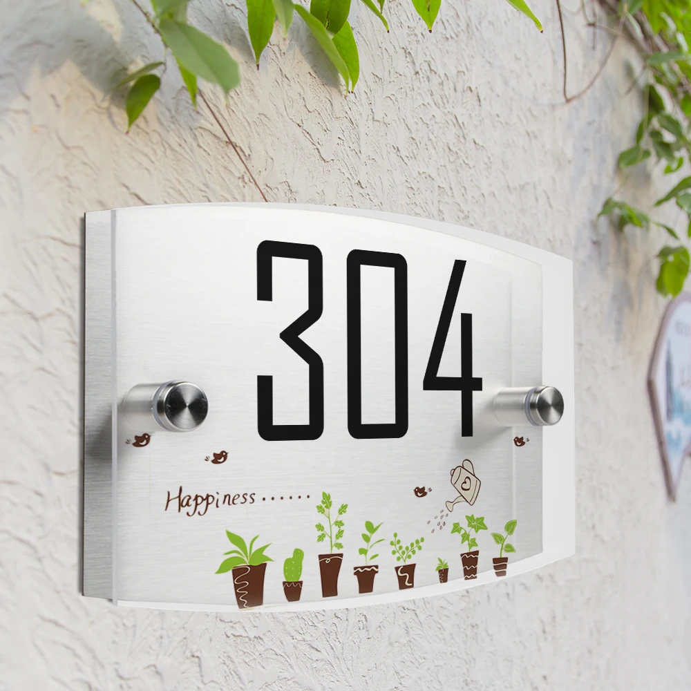 Cute Potted Personalized Modern House Number Door Sign Plaque Street Acrylic Matte Glass TOP
Cute Potted Personalized Modern House Number Door Sign Plaque Street Acrylic Matte Glass TOP