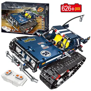 626PCS Tracked Racer Car Building Blocks DIY RC Remote Control Suspension Vehicle Kits Bricks Compatible Legoed Toys For Boys
626PCS Tracked Racer Car Building Blocks DIY RC Remote Control Suspension Vehicle Kits Bricks Compatible Legoed Toys For Boys