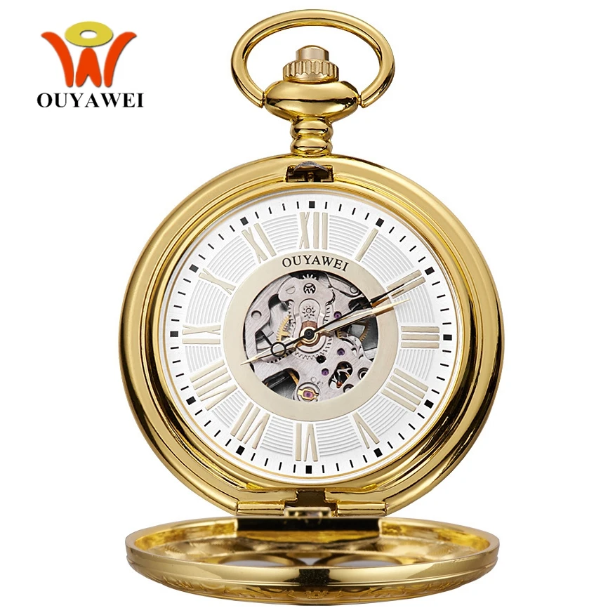 Luxury Gold Fashion Hand Winding Mechanical Pocket Watch Men Stainless Steel Transparent Roman numeral Skeleton Male Fob Watch
Luxury Gold Fashion Hand Winding Mechanical Pocket Watch Men Stainless Steel Transparent Roman numeral Skeleton Male Fob Watch
