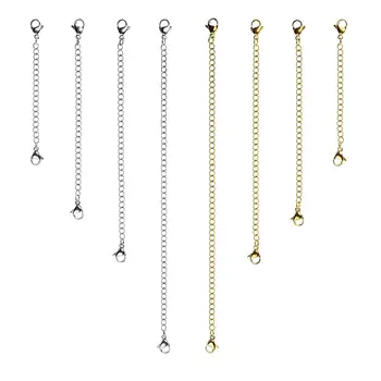 5pcs Metal Stainless Steel Extender Chains With Lobster Clasps Gold Color Necklace Extension Chain For Diy Jewelry Accessories
5pcs Metal Stainless Steel Extender Chains With Lobster Clasps Gold Color Necklace Extension Chain For Diy Jewelry Accessories
