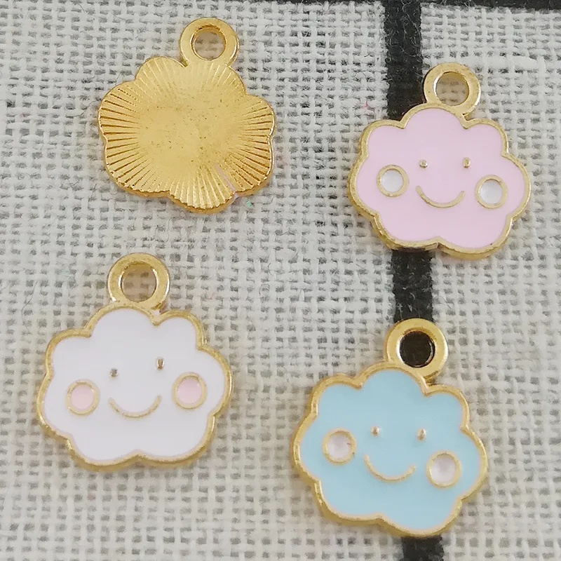 Quality 10pcs Fashion Enamels Charms Gift Smiling Cloud Alloy Pendant Bracelet Necklace Earring Jewelry Accessories DIY Crafts
Quality 10pcs Fashion Enamels Charms Gift Smiling Cloud Alloy Pendant Bracelet Necklace Earring Jewelry Accessories DIY Crafts