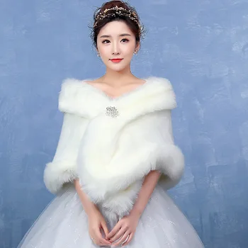 P035 New Fashion bride wedding Wraping Warm Winter Women Faux fur Coat Imitation Mink Fur Shawl Rabbit Fur Cloak
P035 New Fashion bride wedding Wraping Warm Winter Women Faux fur Coat Imitation Mink Fur Shawl Rabbit Fur Cloak