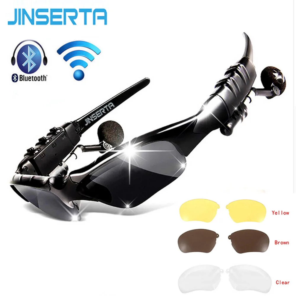JINSERTA Sport Stereo Wireless Bluetooth Headset Sun lens Earphones Sunglasses mp3 Riding Glasses with Handsfree for lenovo sony
JINSERTA Sport Stereo Wireless Bluetooth Headset Sun lens Earphones Sunglasses mp3 Riding Glasses with Handsfree for lenovo sony