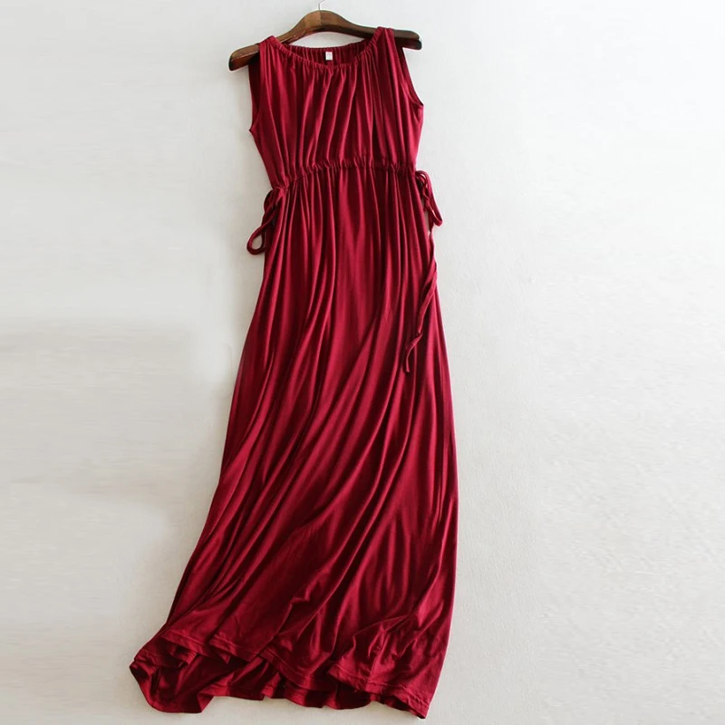 2018 Women dress summer ladies maxi long dress female Modal Cotton vestido Waist adjustable Lacing Pleated long dress QH1358
2018 Women dress summer ladies maxi long dress female Modal Cotton vestido Waist adjustable Lacing Pleated long dress QH1358