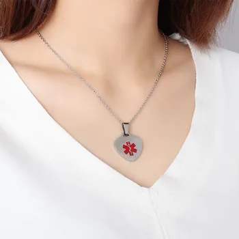 Free Engraving Women Necklaces Surgical Steel Red Medical Alert for Heart Shape Tag Pendant Necklaces Choker Fashion Jewelry
Free Engraving Women Necklaces Surgical Steel Red Medical Alert for Heart Shape Tag Pendant Necklaces Choker Fashion Jewelry