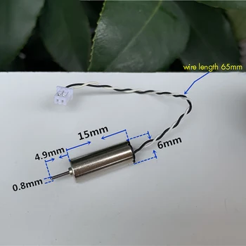 6x15mm RC Coreless Motor with Terminal 3.7V 50000 rpm Small Four-axis Aircraft High Speed Toy Model Motor Shaft Diameter 0.8mm
6x15mm RC Coreless Motor with Terminal 3.7V 50000 rpm Small Four-axis Aircraft High Speed Toy Model Motor Shaft Diameter 0.8mm