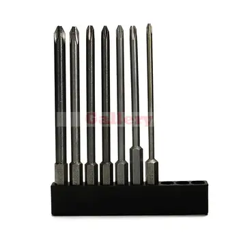 2 Sets Lot 7pcs 100mm Length Hex Cross Head Magnetic Screwdriver Bit Electric Drill Screwdriver Switches Electric Drills