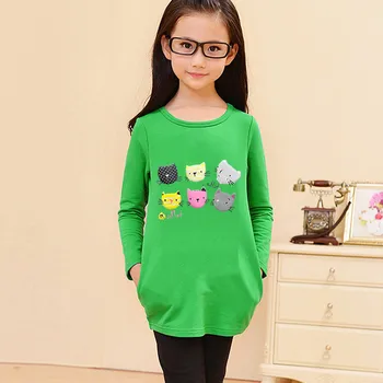 Little Girls T-shirt Child Clothes Spring Autumn Base Shirt Backing Undershirt Cotton Children Clothing Long Sleeves Cat pattern
Little Girls T-shirt Child Clothes Spring Autumn Base Shirt Backing Undershirt Cotton Children Clothing Long Sleeves Cat pattern