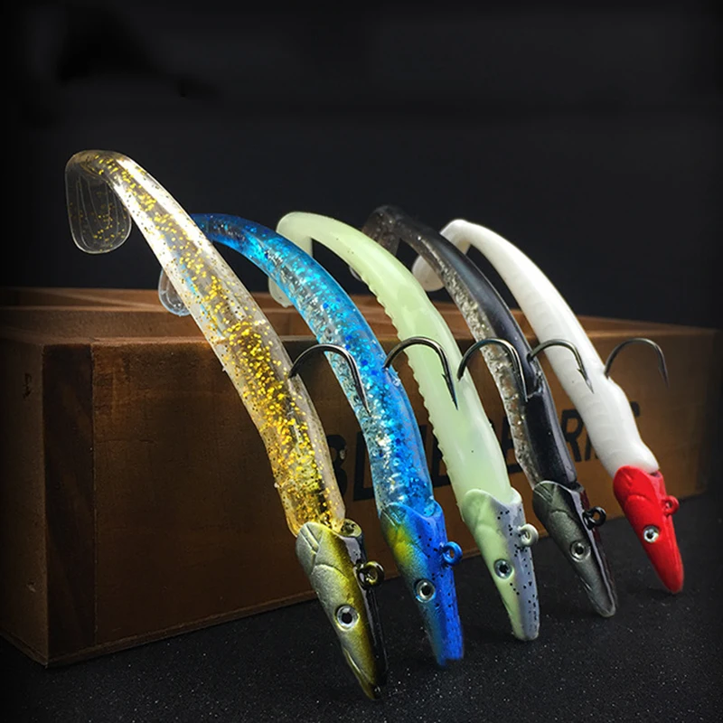 5pcs Luminous Jig Lead Fish Head Fly Carp Fishing Soft Lure 11cm 21g Fresh Salt Water Vivid Body Jigging Soft Bait with Hooks S4
5pcs Luminous Jig Lead Fish Head Fly Carp Fishing Soft Lure 11cm 21g Fresh Salt Water Vivid Body Jigging Soft Bait with Hooks S4