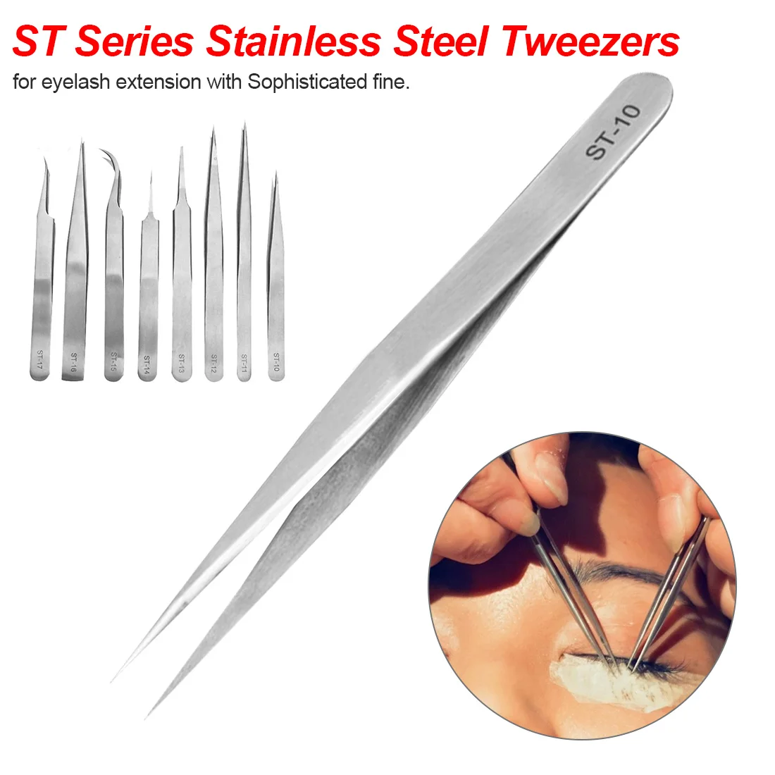 1Pc ST Series Professional Stainless Steel Tweezers for Electronics Components Tweezers Set Forceps Precision Watchmaker Repair
1Pc ST Series Professional Stainless Steel Tweezers for Electronics Components Tweezers Set Forceps Precision Watchmaker Repair
