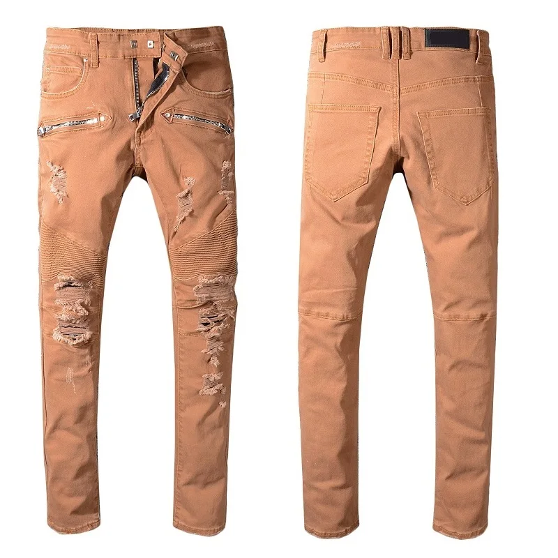 New France Style #1059# Men's Ribbed Destroy Patches Military Stretch Moto Pants Biker Brown Jeans Slim Trousers Size 29-42
New France Style #1059# Men's Ribbed Destroy Patches Military Stretch Moto Pants Biker Brown Jeans Slim Trousers Size 29-42