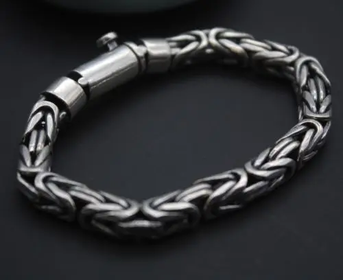 Authentic 925 Sterling Silver Men's Bracelet 7mm Byzantine Link Bracelet 19cm L
Authentic 925 Sterling Silver Men's Bracelet 7mm Byzantine Link Bracelet 19cm L