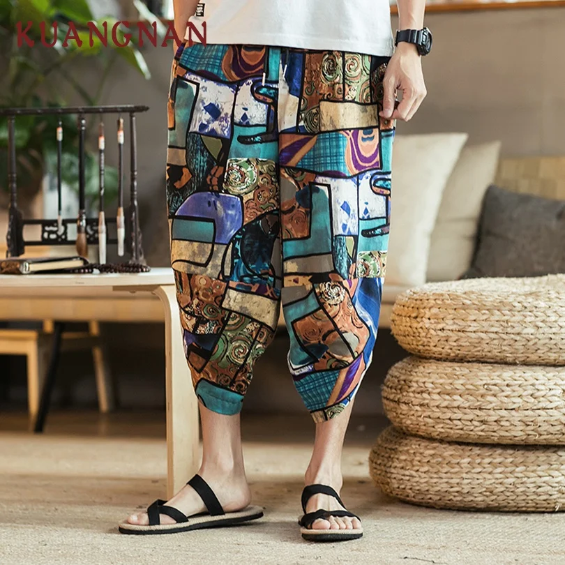 KUANGNAN Chinese Style Calf-Length Pants Men Jogger Japanese Streetwear Joggers Men Pants Hip Hop Trousers Men Pants 2019 Summer
KUANGNAN Chinese Style Calf-Length Pants Men Jogger Japanese Streetwear Joggers Men Pants Hip Hop Trousers Men Pants 2019 Summer