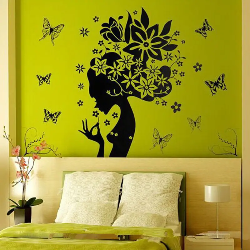 60*90cm black flower fairy wall stickers girls gift zooyoo2175 diy room decorative adesivos de paredes removable pvc home decals
60*90cm black flower fairy wall stickers girls gift zooyoo2175 diy room decorative adesivos de paredes removable pvc home decals