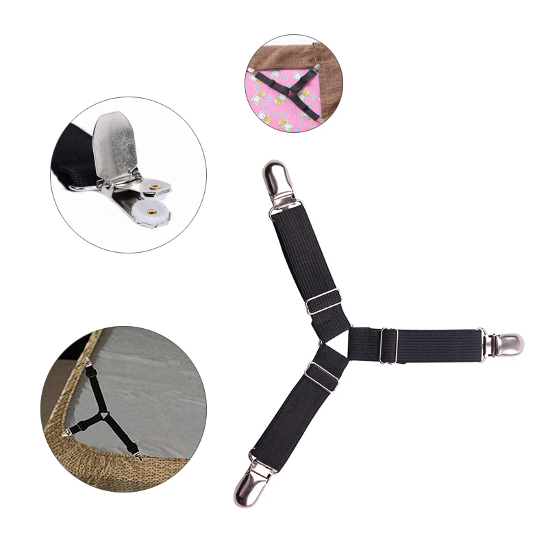 4pcs Three-Head Clamp Elastic Cover Blanket Grippers Holder Bed Sheet Clip Mattress Fasteners Fixing Slip-Resistant Belt Clip
4pcs Three-Head Clamp Elastic Cover Blanket Grippers Holder Bed Sheet Clip Mattress Fasteners Fixing Slip-Resistant Belt Clip