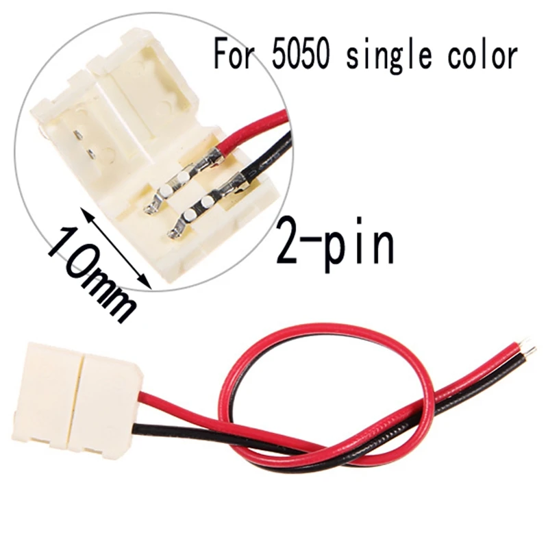 5pcs/lot LED Strip light Accessories 2pin 8mm/10mm LED Strip Free Welding for 5630/5050/2835/3528 SMD Single Color Led Strip
5pcs/lot LED Strip light Accessories 2pin 8mm/10mm LED Strip Free Welding for 5630/5050/2835/3528 SMD Single Color Led Strip