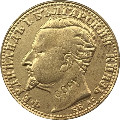 Позолоченная монета 24 K Bulgaria 1894 100 Leva 35 мм|copy|copy coinscopy 1:1 |