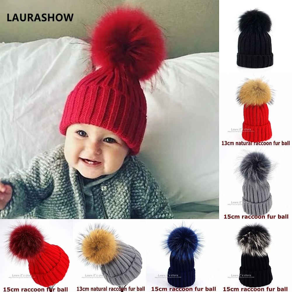 LAURASHOW Winter Kids Hats Beanies Caps Knit Hat Baby Girls Boys Raccoon Mink Fur Pom Poms Wool
LAURASHOW Winter Kids Hats Beanies Caps Knit Hat Baby Girls Boys Raccoon Mink Fur Pom Poms Wool