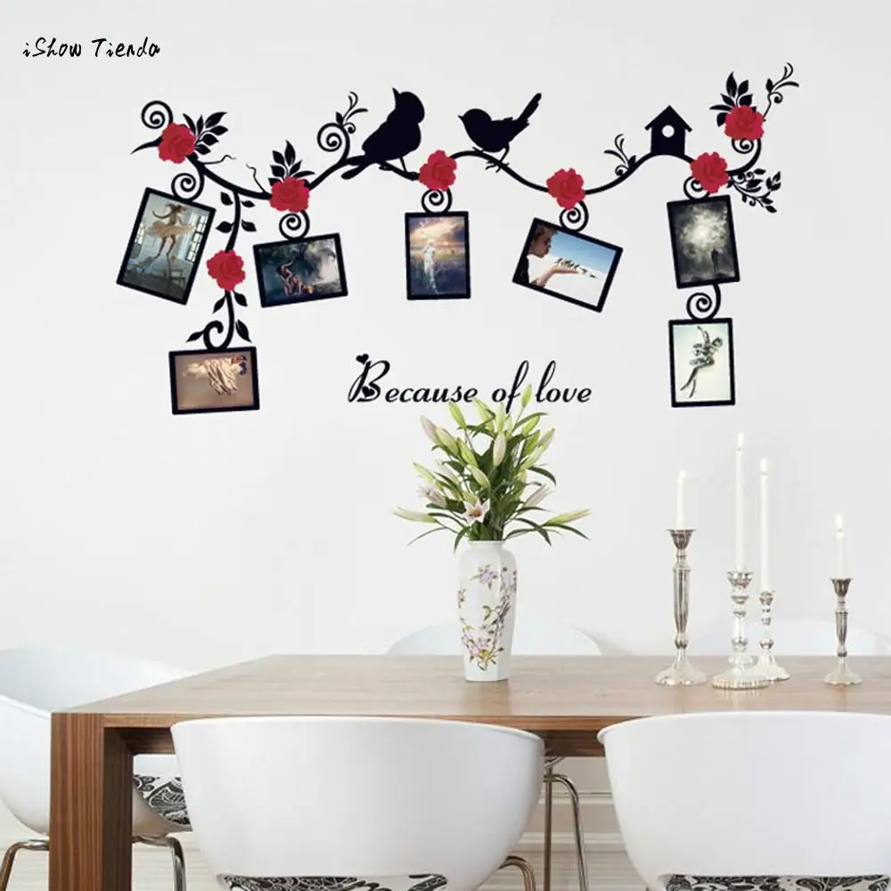 ISHOWTIENDA DIY Removable Photo Frame Bird PVC Wall Decal Family Sticker Mural Art Enmarcar Engomadas De La Pared Home Decor New
ISHOWTIENDA DIY Removable Photo Frame Bird PVC Wall Decal Family Sticker Mural Art Enmarcar Engomadas De La Pared Home Decor New