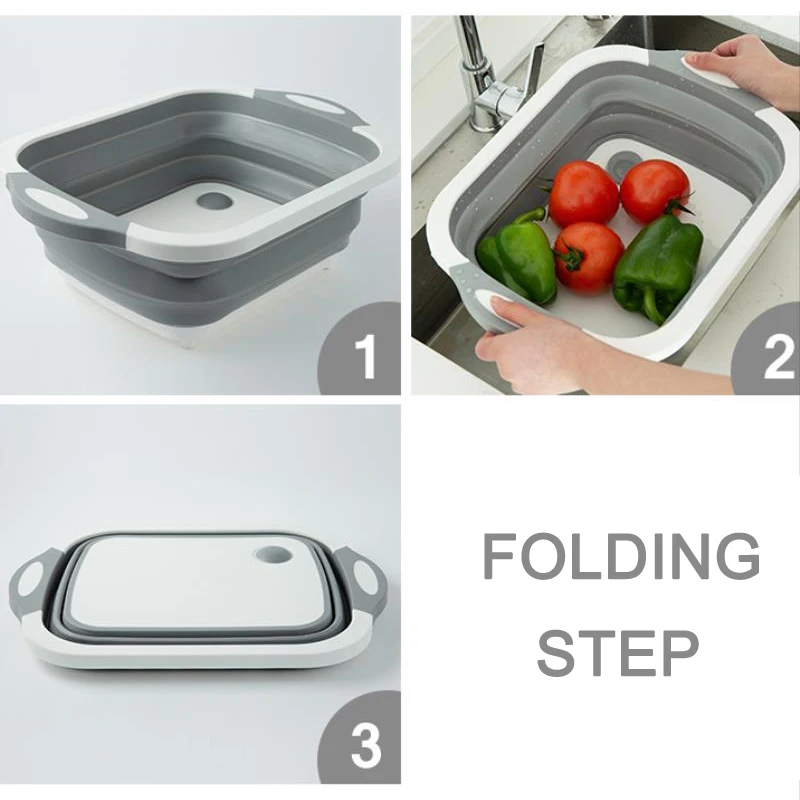 Multifunction Collapsible Cutting Board Drain Basket Vegetable Basin Portable Tub HFing
Multifunction Collapsible Cutting Board Drain Basket Vegetable Basin Portable Tub HFing