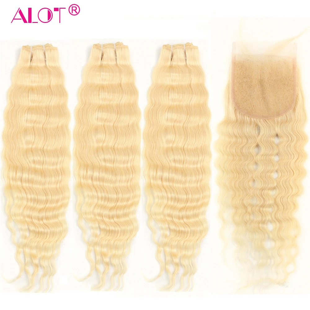 Alot 613 Loose Deep Wave Human Hair Bundles With Closure Brazilian Platinum Blonde Remy Hair Extensions With Lace Closure 4 Pcs
Alot 613 Loose Deep Wave Human Hair Bundles With Closure Brazilian Platinum Blonde Remy Hair Extensions With Lace Closure 4 Pcs