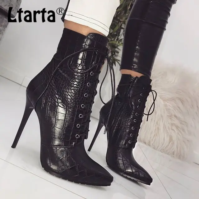 LTARTA Boots women's shoes Autumn Winter pointy tie super high heels women shoes Sexy Thin Heels Point Toe Pu Boots ZL-335-8
LTARTA Boots women's shoes Autumn Winter pointy tie super high heels women shoes Sexy Thin Heels Point Toe Pu Boots ZL-335-8