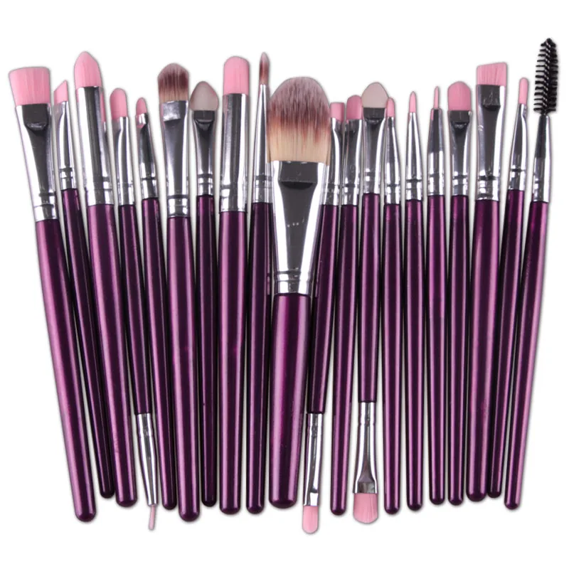 20pcs Eyes Brushes Set Eyeshadow Eyebrow Eyelashes Eyeliner Lip Makeup Brush Sponge Smudge Brush Cosmetic pincel maquiagem (19)