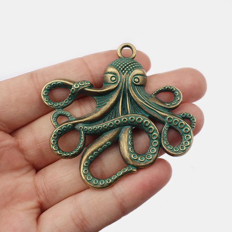 5pcs Fashion Jewelry Verdigris Patina Octopus Charms Pendant Necklaces Jewelry Findings Nautical Seaside Steampunk
5pcs Fashion Jewelry Verdigris Patina Octopus Charms Pendant Necklaces Jewelry Findings Nautical Seaside Steampunk