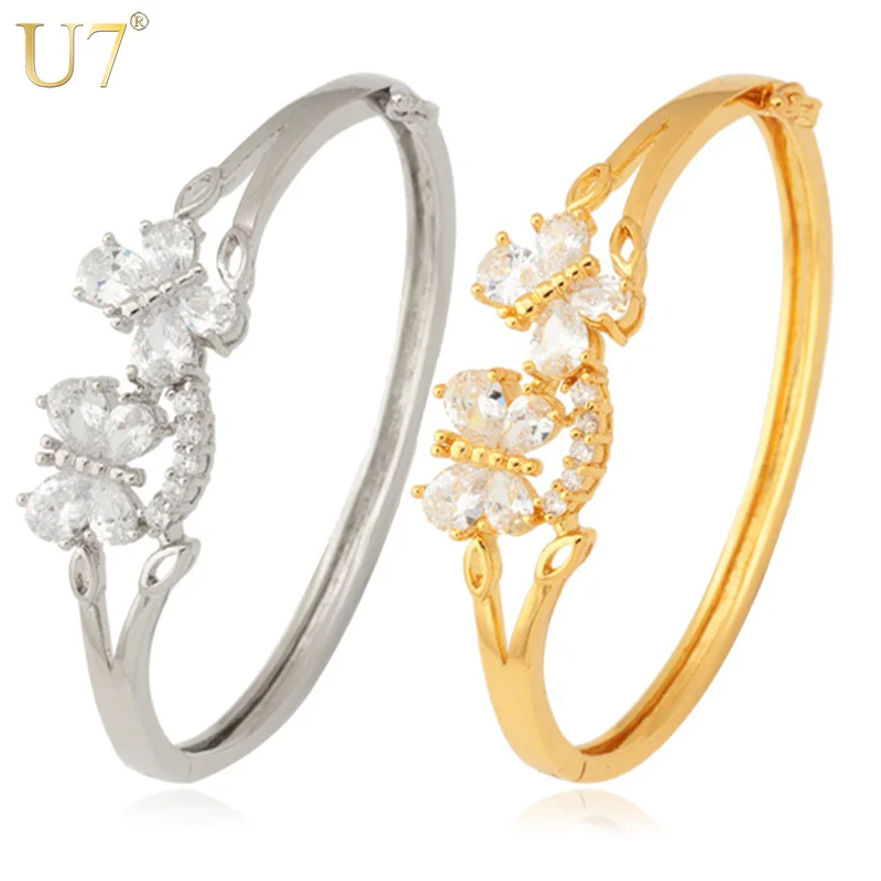 U7 Romantic Butterfly Bangles Top Quality AAA+ Zirconia Jewelry Women Gift Wholesale Gold Color Bracelets & Bangles H336
U7 Romantic Butterfly Bangles Top Quality AAA+ Zirconia Jewelry Women Gift Wholesale Gold Color Bracelets & Bangles H336