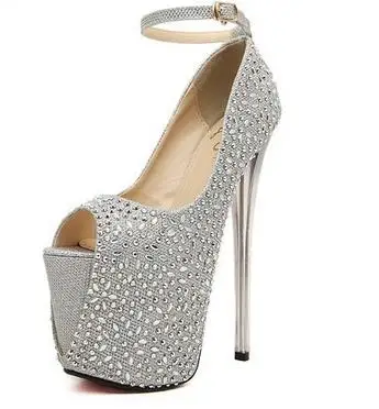 Spring/summer 19cm High Heels Women Pumps Platform Round Toe Rhinestone Elegant Women Pumps Size 35-43
Spring/summer 19cm High Heels Women Pumps Platform Round Toe Rhinestone Elegant Women Pumps Size 35-43