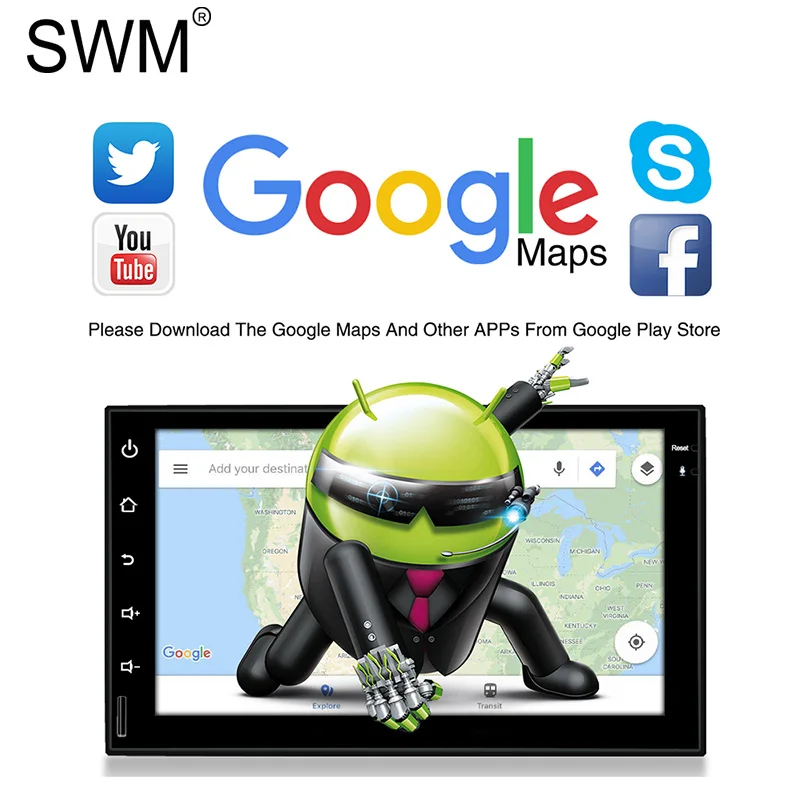 SWM Radio 2 Din Android 7.1 Car Stereo Multimedia Player 7" GPS Navigation RDS Bluetooth Auto Radio Coche FM USB 2din Radios
SWM Radio 2 Din Android 7.1 Car Stereo Multimedia Player 7" GPS Navigation RDS Bluetooth Auto Radio Coche FM USB 2din Radios