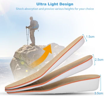 Elino 1.5-3.5cm Height Increase Insoles Breathable Leather EVA Soles Soft Heightening Shoes Pads for Men Women High Heels Boots
Elino 1.5-3.5cm Height Increase Insoles Breathable Leather EVA Soles Soft Heightening Shoes Pads for Men Women High Heels Boots