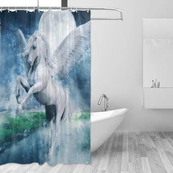 High Quality Unicorn Shower Curtain Waterproof Polyester Fabric Bath Curtain For The Bathroom Decorate With 12 Hooks
High Quality Unicorn Shower Curtain Waterproof Polyester Fabric Bath Curtain For The Bathroom Decorate With 12 Hooks