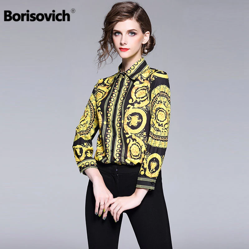 Borisovich Office Lady Turn-down Collar Vintage Print Shirt New 2018 Fashion Elegant Women Blouses Shirts Hot Sale M488
Borisovich Office Lady Turn-down Collar Vintage Print Shirt New 2018 Fashion Elegant Women Blouses Shirts Hot Sale M488