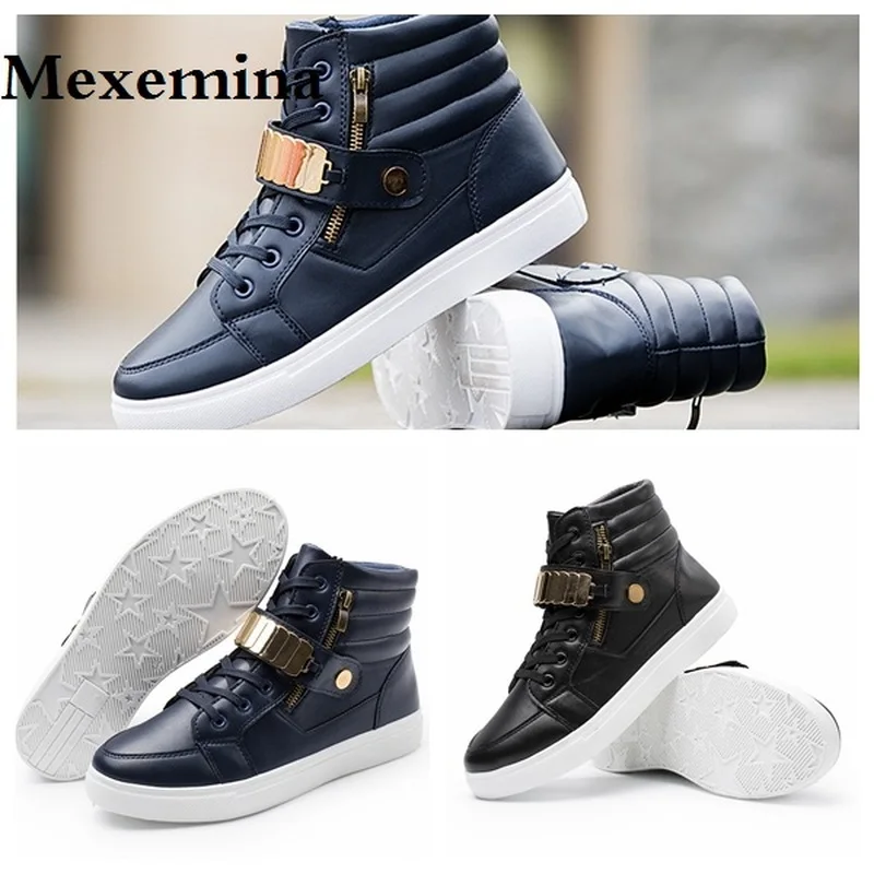 Mexemina Men's Sneakers 2018 Winter Winter PU Leather High Top Buckle Men's Shoes Size 39-44 Retro Casual Men's Boots Male
Mexemina Men's Sneakers 2018 Winter Winter PU Leather High Top Buckle Men's Shoes Size 39-44 Retro Casual Men's Boots Male