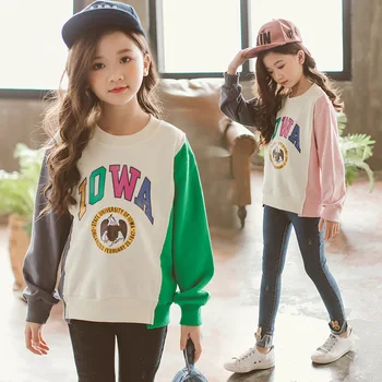 Girls Clothes 4-14 Y Spring Autumn Hoodless Long Sleeve Patched Color Hoodies Letters Pattern Casual Loose Fit Girls Hoodies
Girls Clothes 4-14 Y Spring Autumn Hoodless Long Sleeve Patched Color Hoodies Letters Pattern Casual Loose Fit Girls Hoodies